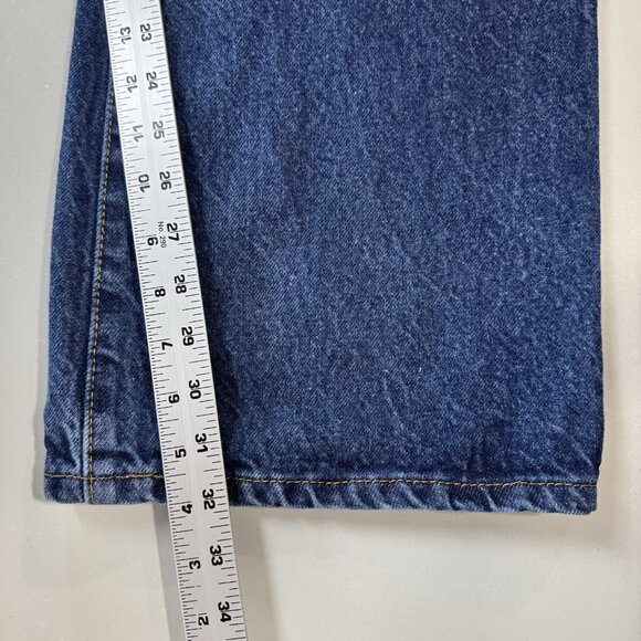 VTG Levis 517 Jeans Mens 42x32 Blue Boot Cut Slim Fit High Rise Dark Wash Denim - Picture 10 of 12